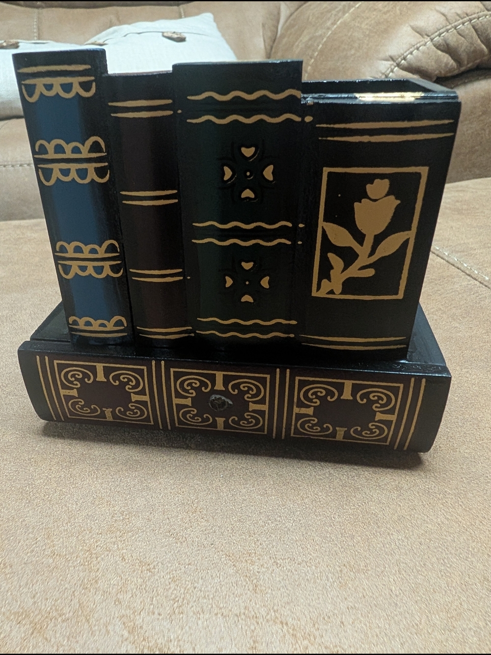Black and Gold Decorative Book Stack Accent - Home Accents Decor